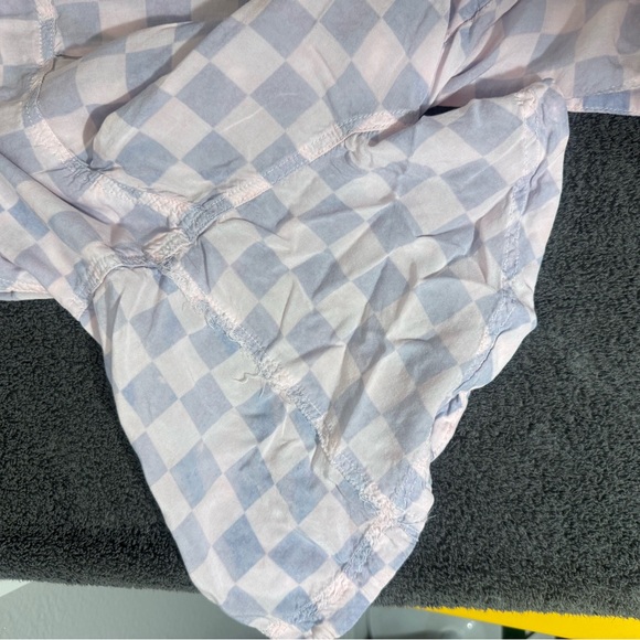 We the Free Oversized Pink & Purple Checkered Button Down Shirt- Size XS up to L - Picture 3 of 5